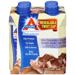 Atkins Advantage, Milk Shake Chocolate - 4 Shakes com 325mL cada