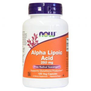 Now Foods, Ácido Alfa Lipóico 250 mg Alta Potência - 120 Cápsulas Vegetarianas
