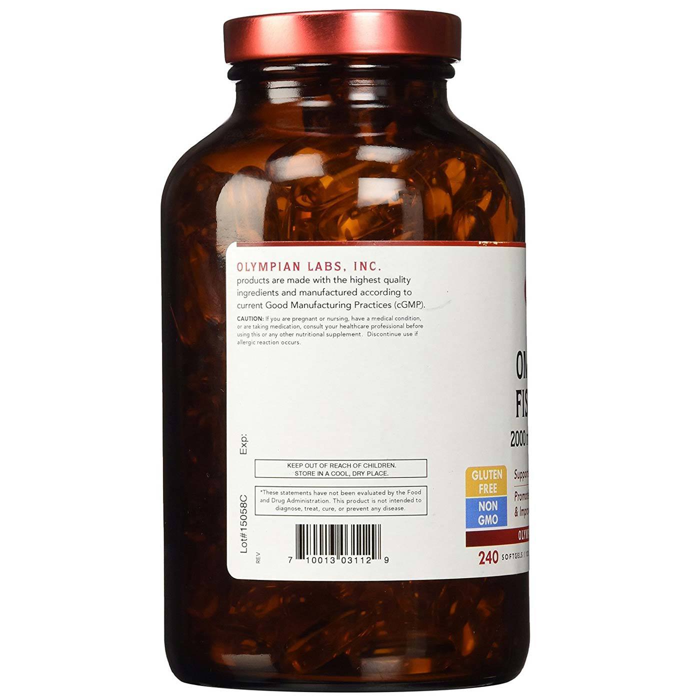 Olympian Labs, Ômega-3 de Óleo de Peixe - 240 Cápsulas - Imagem 4