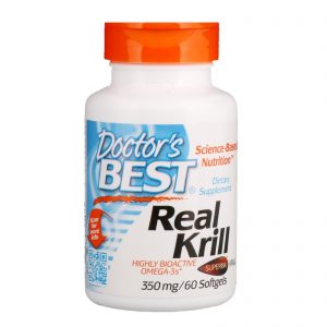 Doctor's Best, Krill Real, 350 mg, 60 Cápsulas de Gel
