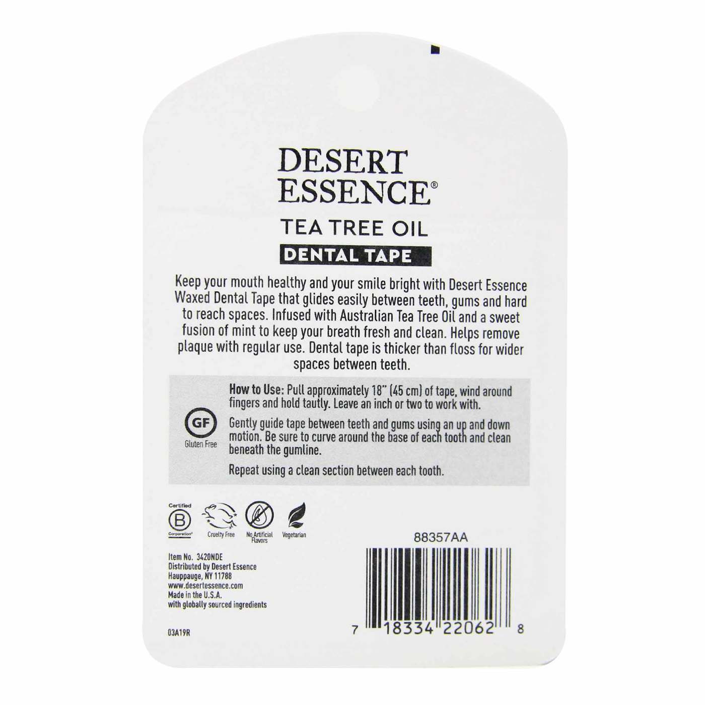Desert Essence, Fio Dental de Melaleuca, Tea Tree - 30 metros - Imagem 2