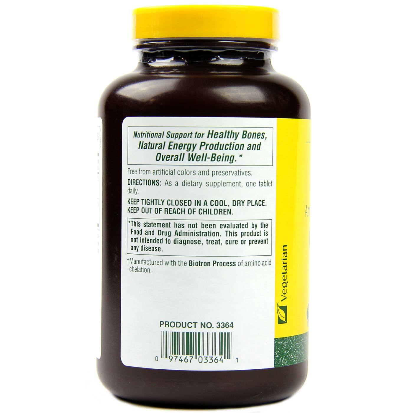 Nature's Plus, Cal / Mag 500/250 mg - 180 Tabletes - Imagem 3