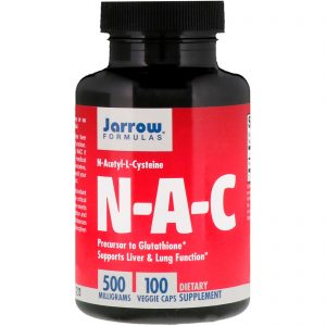 Jarrow Formulas, NAC, N-Acetil-L-Cisteína, 500 mg, 100 Cápsulas Vegetais