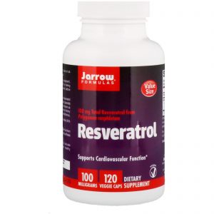 Jarrow Formulas, Resveratrol, 100 mg, 120 Cápsulas Vegetais