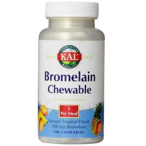 Kal, Bromelina 100 mg - 100 Pastilhas Mastigáveis