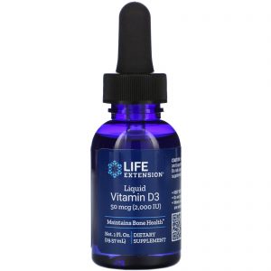 Life Extension, Vitamina D3 Líquida, 2000 UI, 29,57 ml (1 fl oz)
