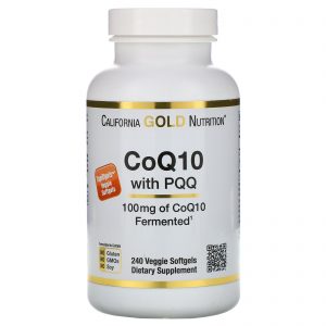 California Gold Nutrition, CoQ10 com PQQ, 100 mg, 240 Cápsulas Softgel Vegetarianas