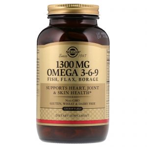 Solgar, Ômega 3-6-9, 1.300 mg, 120 Softgel