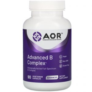 Advanced Orthomolecular Research AOR, Advanced B Complex, 90 Cápsulas Vegetarianas