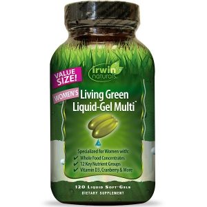Irwin Naturals, Multivitamínico Women's Living Green em Gel Líquido, 120 Cápsulas em Gel
