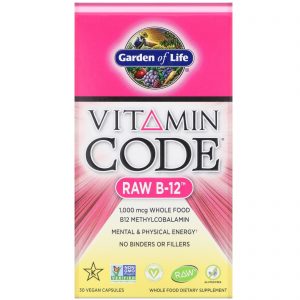 Garden of Life, Vitamin Code, Raw B-12, 30 Cápsulas Veganas