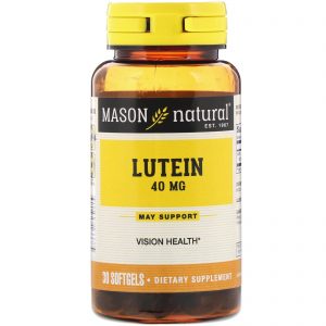 Mason Natural, Luteína, 40 mg, 30 Softgels