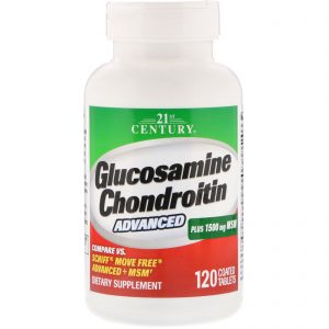 21st Century, Glucosamina Condroitin Avançado, 120 Tabletes Cobertos