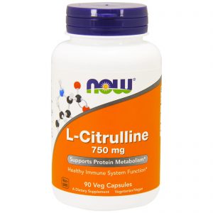 Now Foods, L-Citrulina, 750 mg, 90 Cápsulas Vegetais