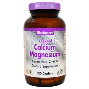 Bluebonnet Nutrition, Magnésio de cálcio, Quelatado, 120 Cápsulas