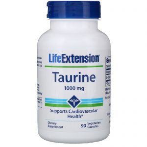 Life Extension, Taurina, 1000 mg, 90 Cápsulas Vegetais