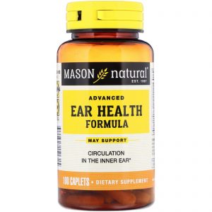 Mason Natural, Fórmula Avançada Para a Saúde dos Ouvidos, 100 Comprimidos