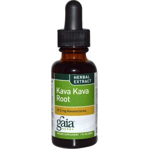 Gaia Herbs, Raiz de Kava Kava, Extrato Herbal, 1 fl oz (30 ml)