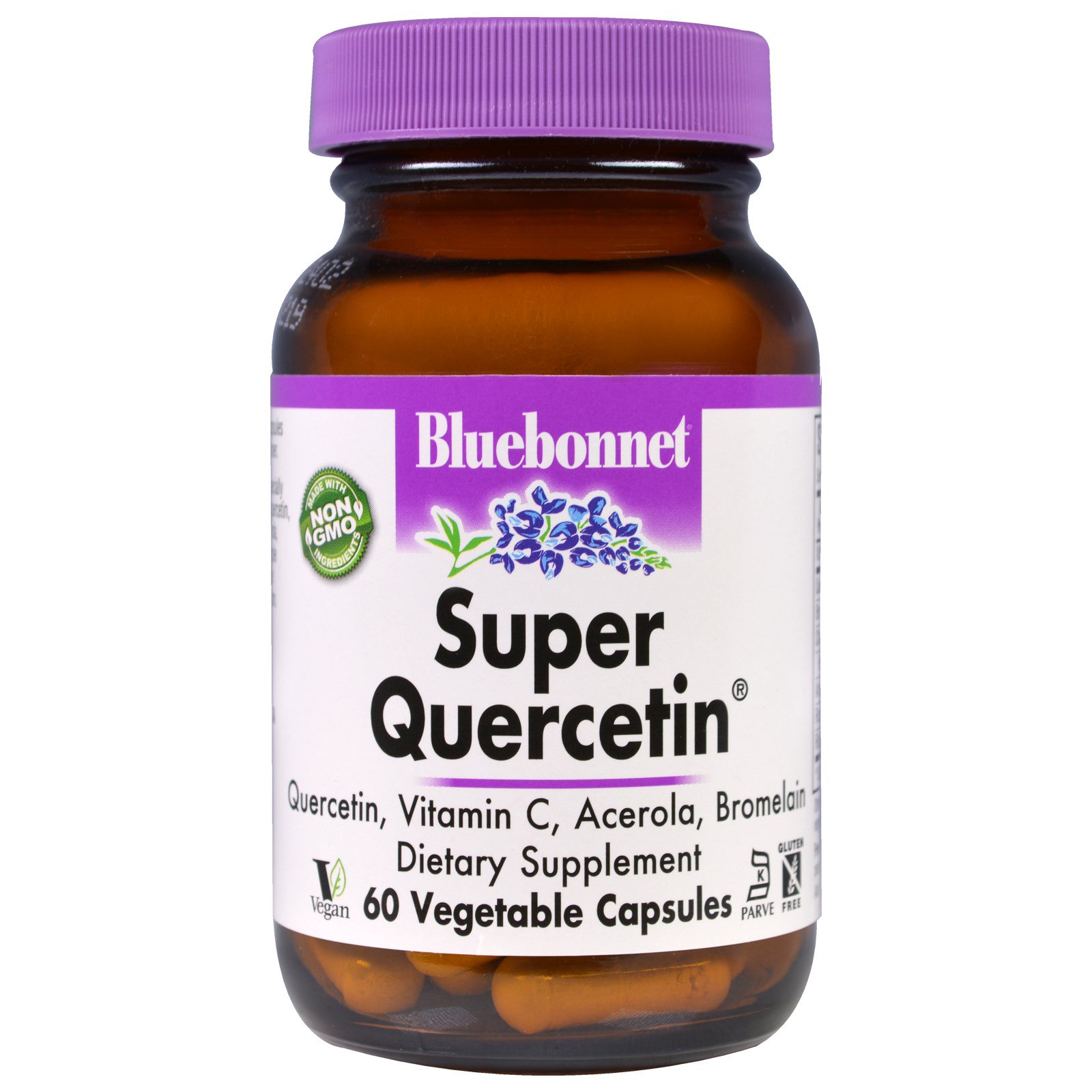 Bluebonnet Nutrition, Super Quercetina, 60 cápsulas vegetais