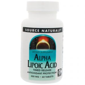 Source Naturals, Ácido Alfa Lipóico, Liberação Gradual, 300 mg, 60 Tabletes