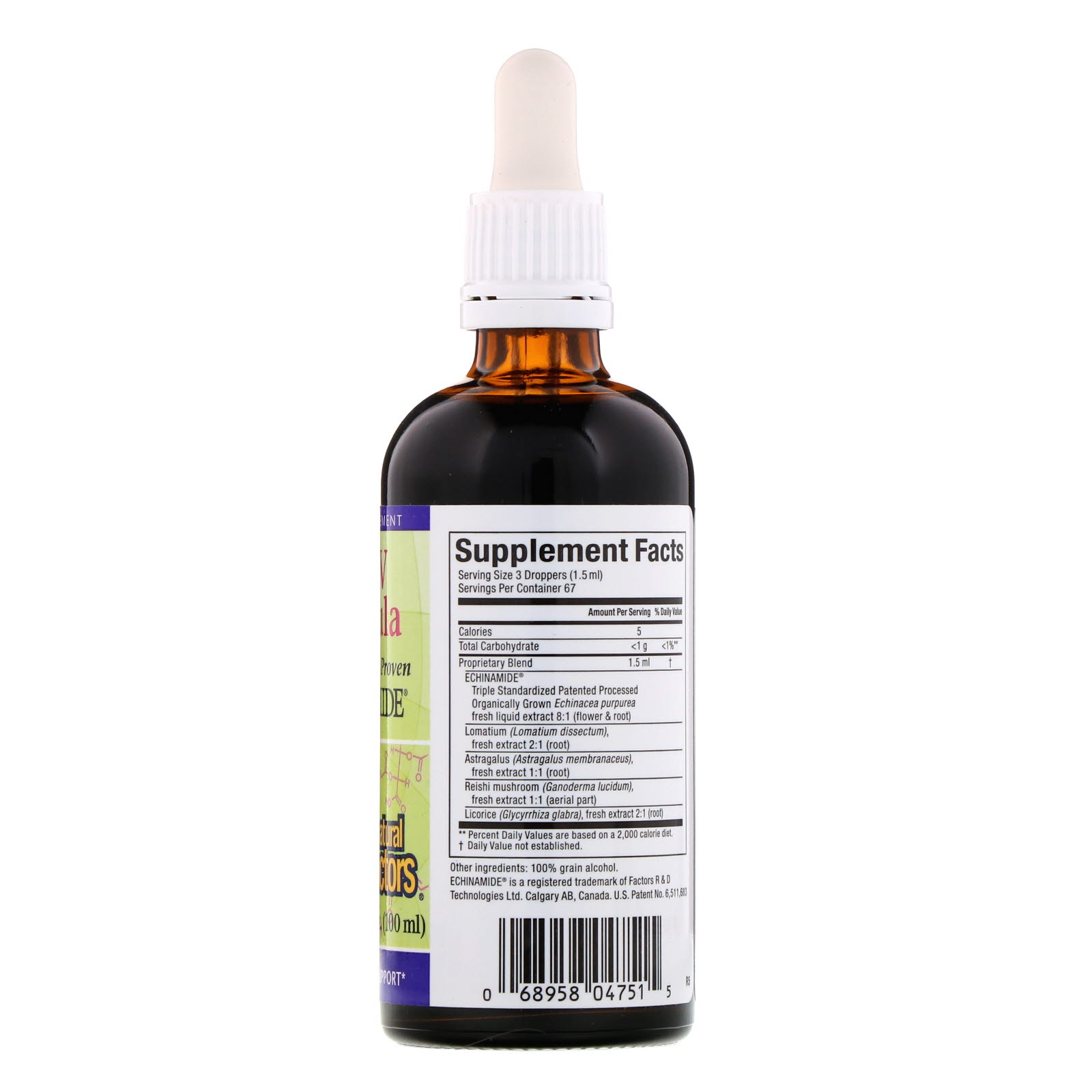 Natural Factors, Anti-V Formula with Clinically Proven Echinamide, 3.4 fl oz (100 ml) - Imagem 2