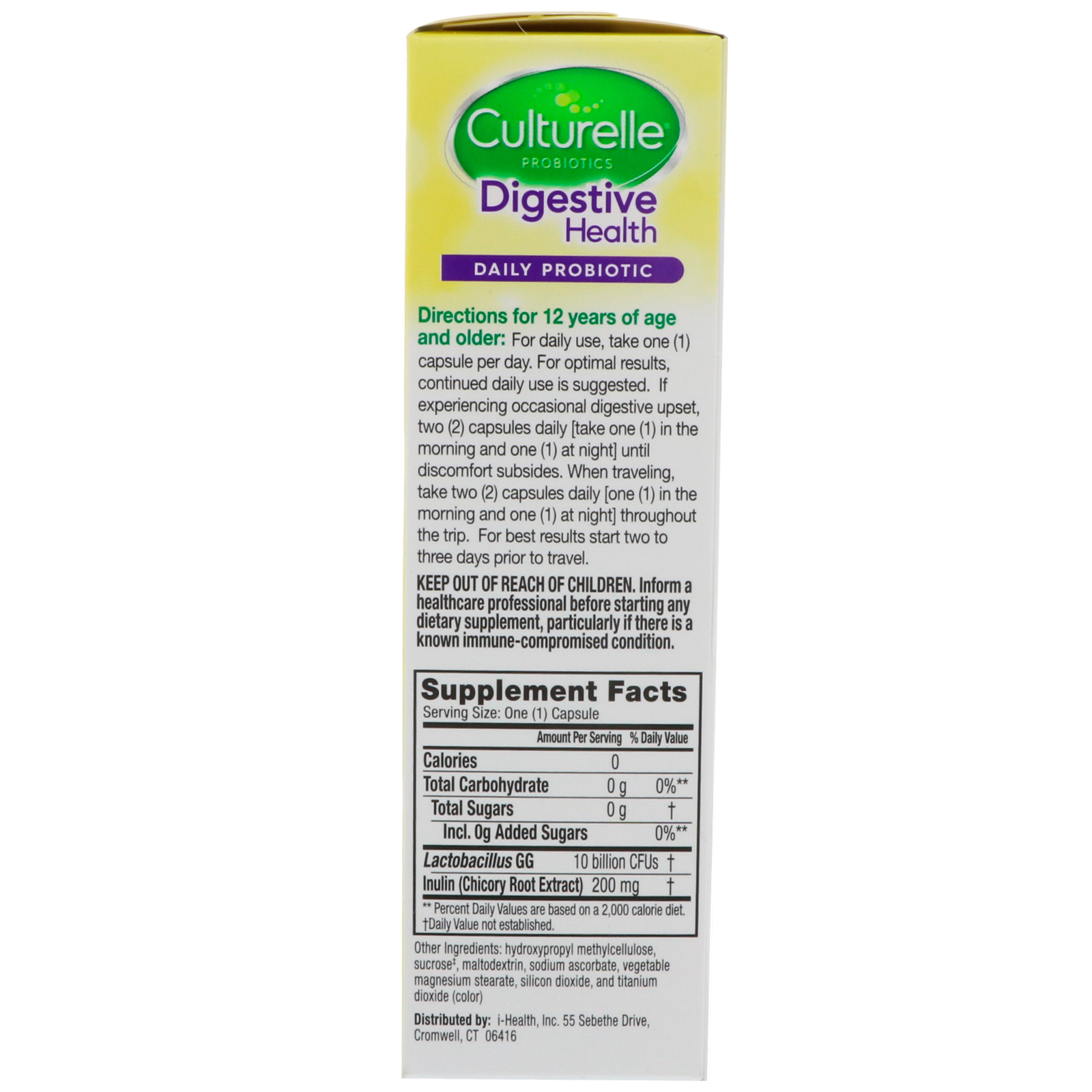 Culturelle, Saúde digestiva, Probiótico diário, 50 cápsulas vegetarianas diárias - Imagem 2