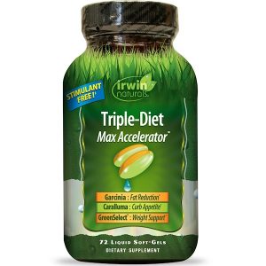 Irwin Naturals, Dieta tripla, acelerador máximo, 72 cápsulas de softgel