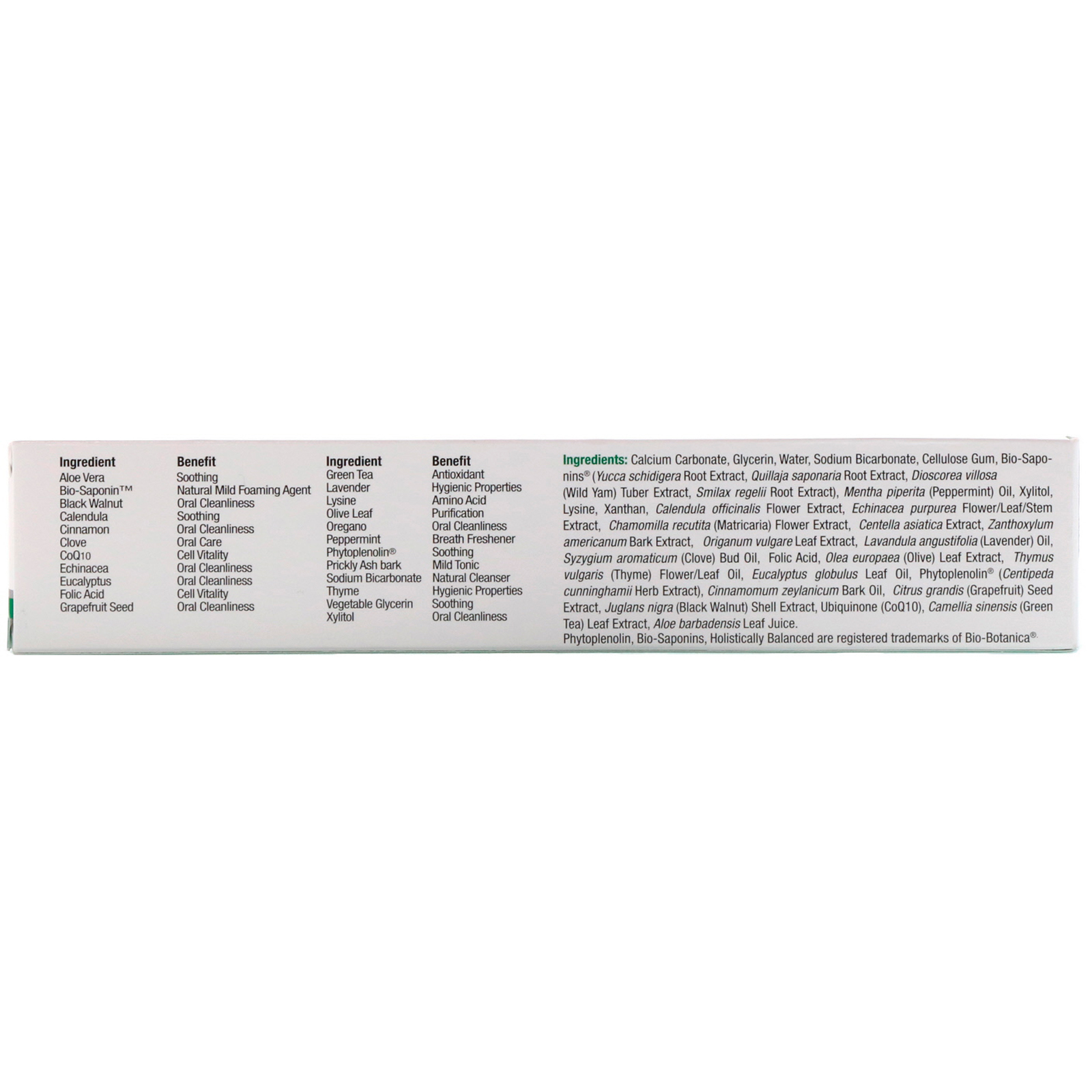 Nature's Answer, Pasta de Dentes Clareamento Natural PerioBrite com Coq10 e Ácido Fólico, Hortelã Fresca, 113,4 g (4 oz) - Imagem 2