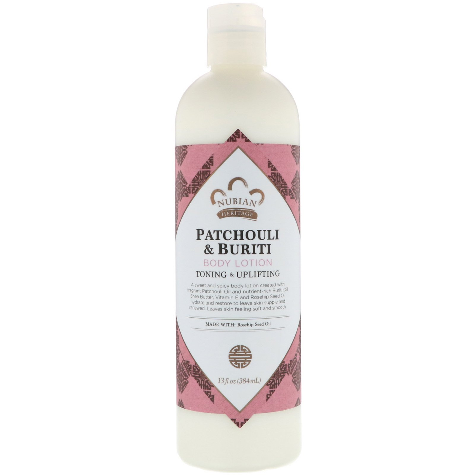 Nubian Heritage, Loção Corporal, Patchouli e Buriti, 384 ml (13 fl oz)