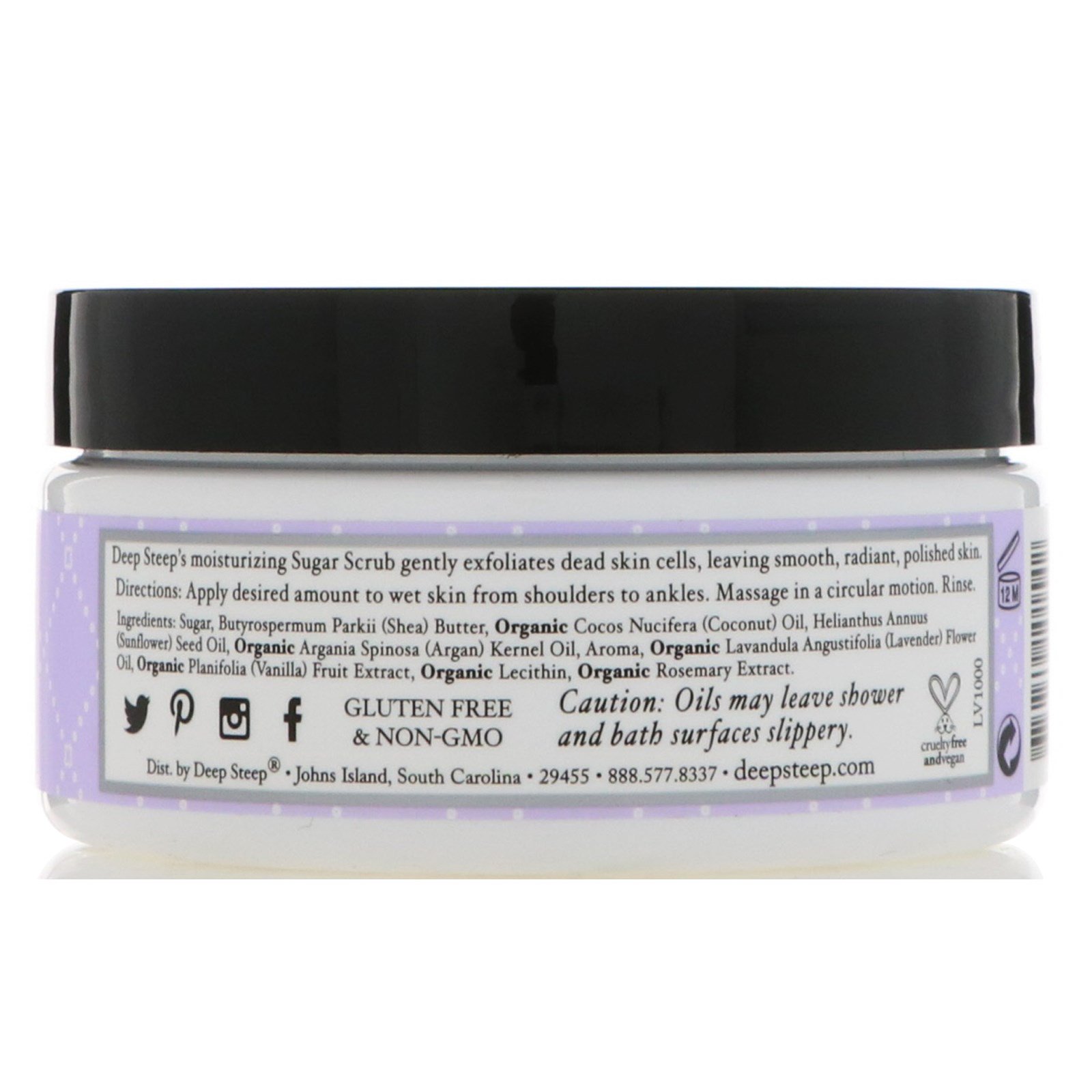 Deep Steep, Esfoliante de Açúcar, Lavanda - Baunilha, 226 g - Imagem 3