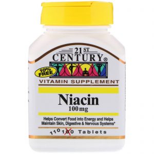 21st Century, Niacina, 100 mg, 110 comprimidos