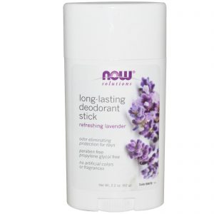 Now Foods, Solutions, Bastão Desodorante de Longa Duração, Lavanda Refrescante, 62 g (2,2 oz)