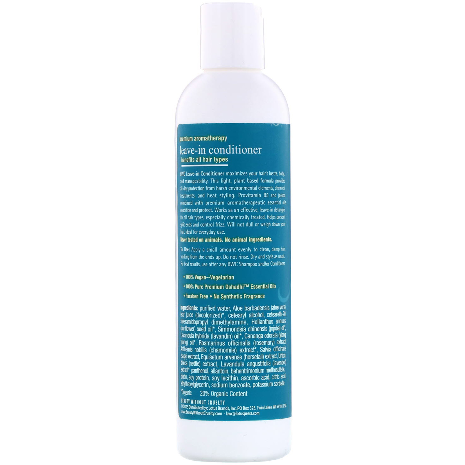 Beauty Without Cruelty, Condicionador sem enxágue, 8.5 fl oz (250 ml) - Imagem 2