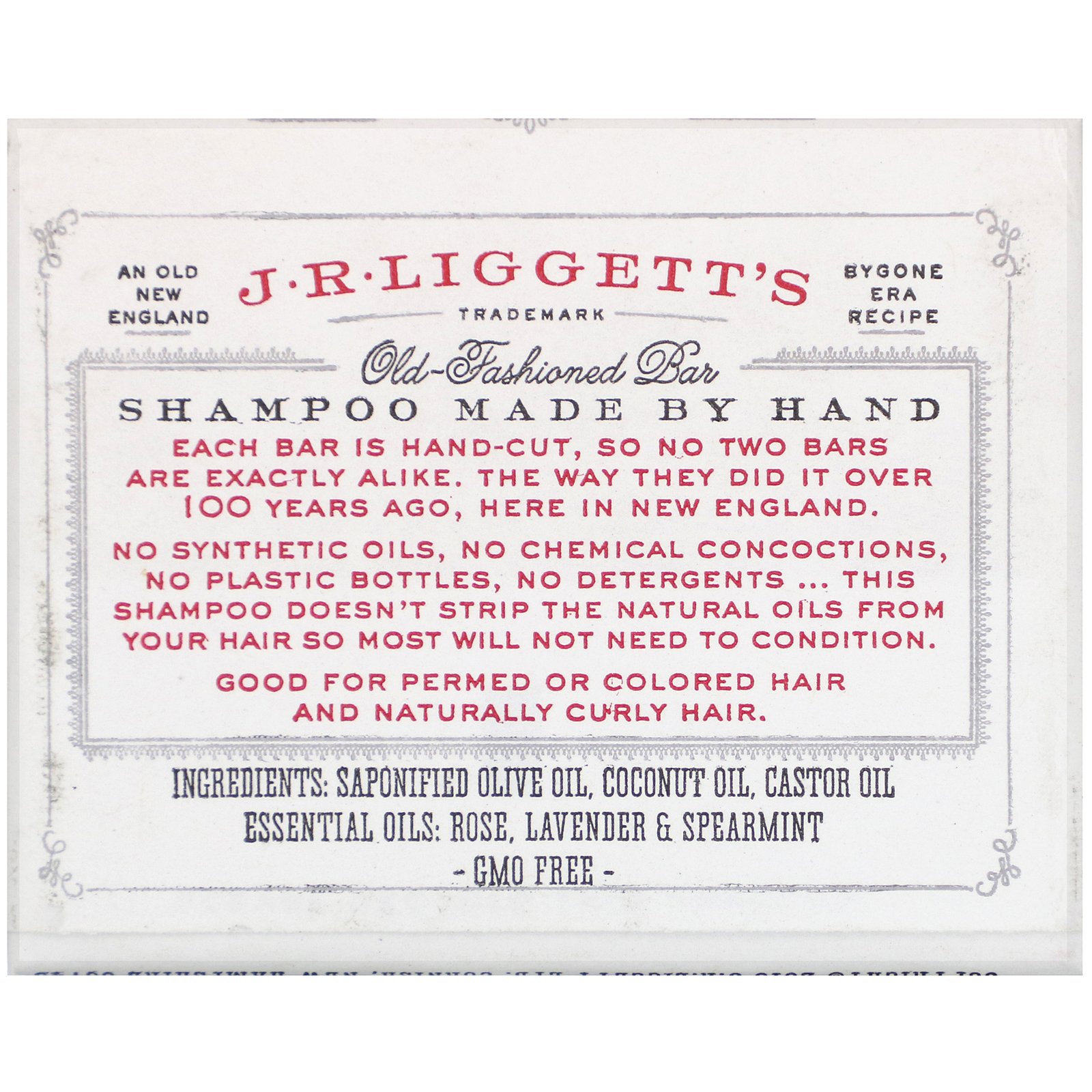 J.R. Liggett's, Old Fashioned Shampoo Bar, Original Formula, 3.5 oz (99 g) - Imagem 2
