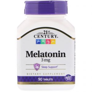 21st Century, Melatonina, 3 mg, 90 comprimidos