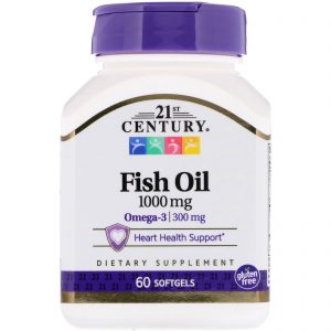 21st Century, Óleo de Peixe, 1000 mg, 60 Cápsulas