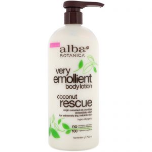 Alba Botanica, Loção Corporal Muito Emoliente, Resgate de Coco, 32 oz (907 g)
