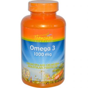 Thompson, Ômega-3, 1000 mg, 100 Cápsulas Gelatinosas