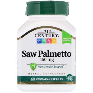 21st Century, Saw Palmetto, 450 mg, 60 Cápsulas Vegetarianas