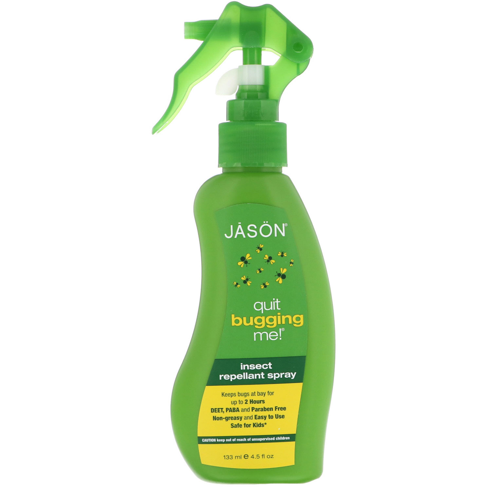 Jason Natural, Pare de Me Incomodar!, Repelente Natural de Insetos em Spray, 133 ml (4.5 fl oz)