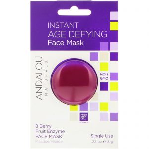 Andalou Naturals, Instant Age Defying, Máscara facial de enzimas de 8 frutas vermelhas, 0,28 oz (8 g)