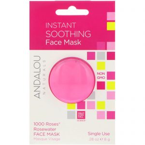 Andalou Naturals, 1000 Roses Máscara Facial de Água de Rosas Instantaneamente Calmante,, 0.28 oz (8 g)