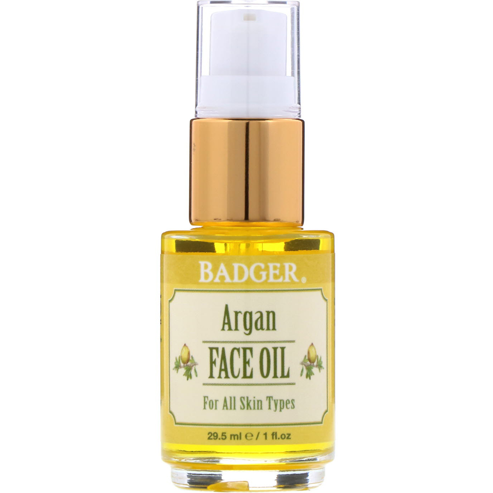 Badger Company, Óleo Facial de Argan, Para Todos os Tipos de Peles, 1 fl oz (29,5 ml) - Imagem 3
