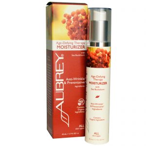 Aubrey Organics, Age-Defying Therapy Moisturizer, All Skin Types, 1.7 fl oz (50 ml)