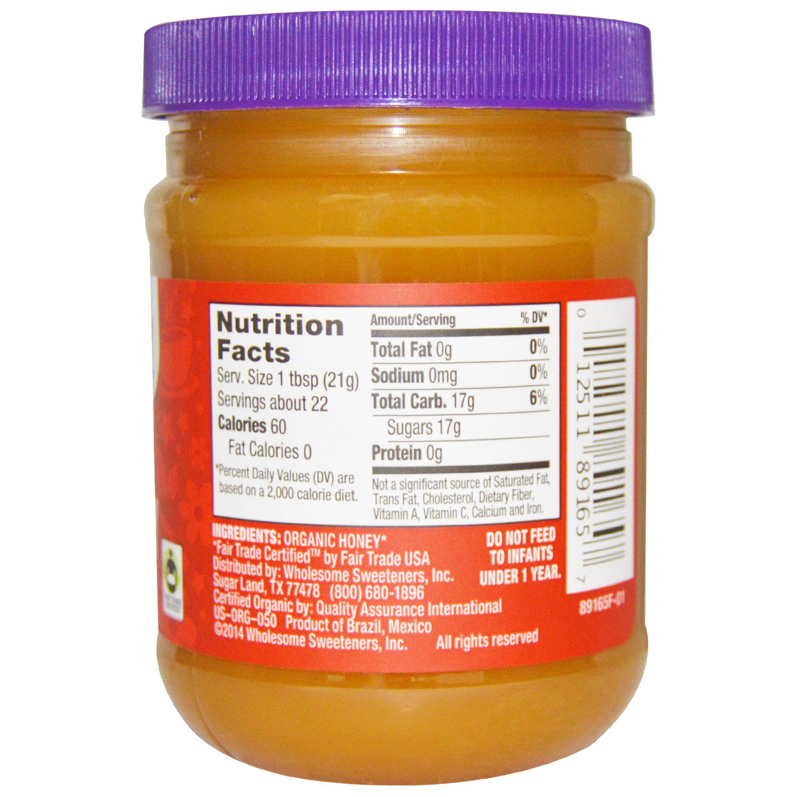 Wholesome , Organic Raw Honey, 454 g (16 oz) - Imagem 2