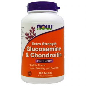 Now Foods, Glicosamina & Condroitina, Potência Extra, 120 comprimidos