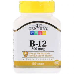 21st Century, B-12, 500 mcg, 110 Comprimidos