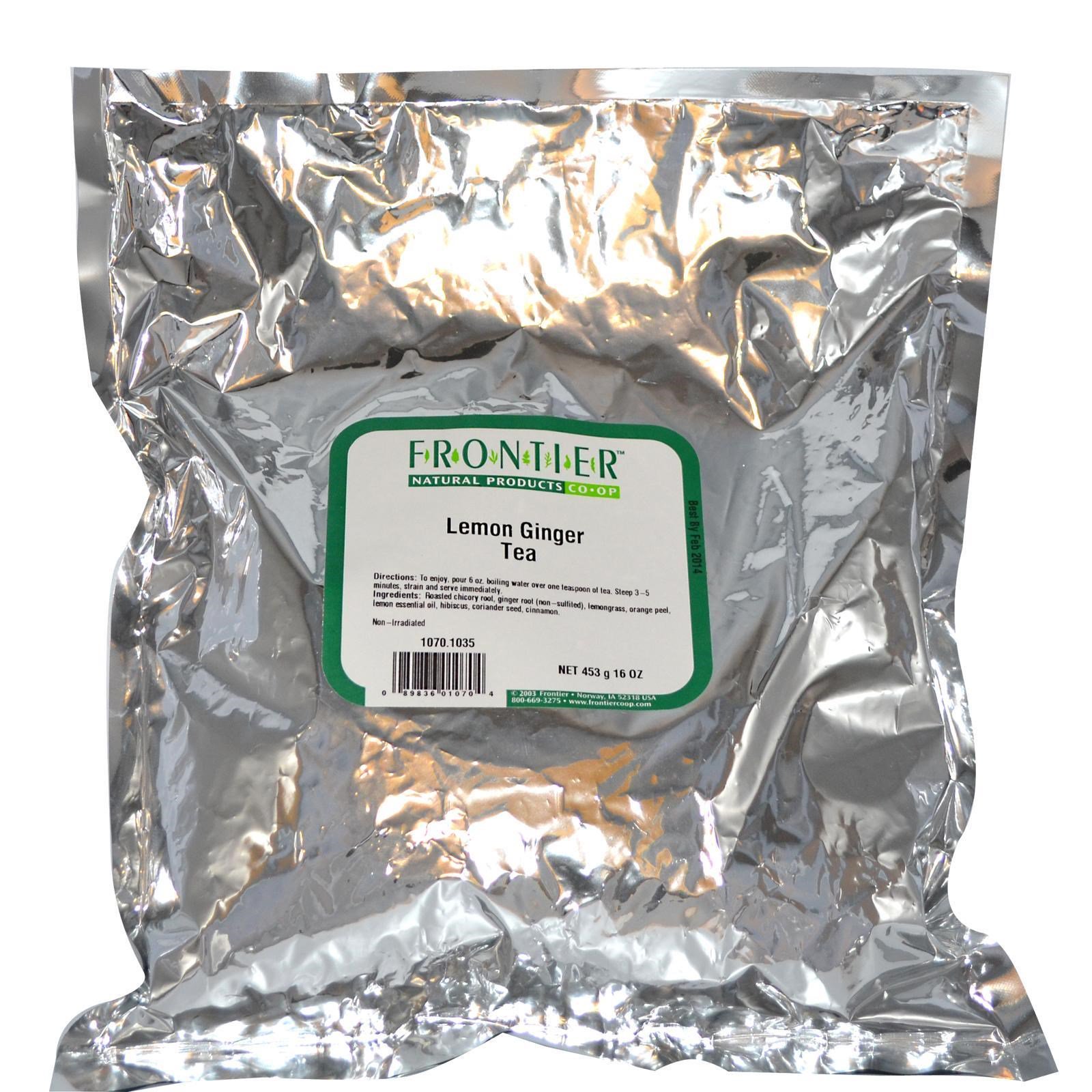 Frontier Natural Products, Chá de Limão e Gengibre, 16 oz (453 g) - Imagem 2