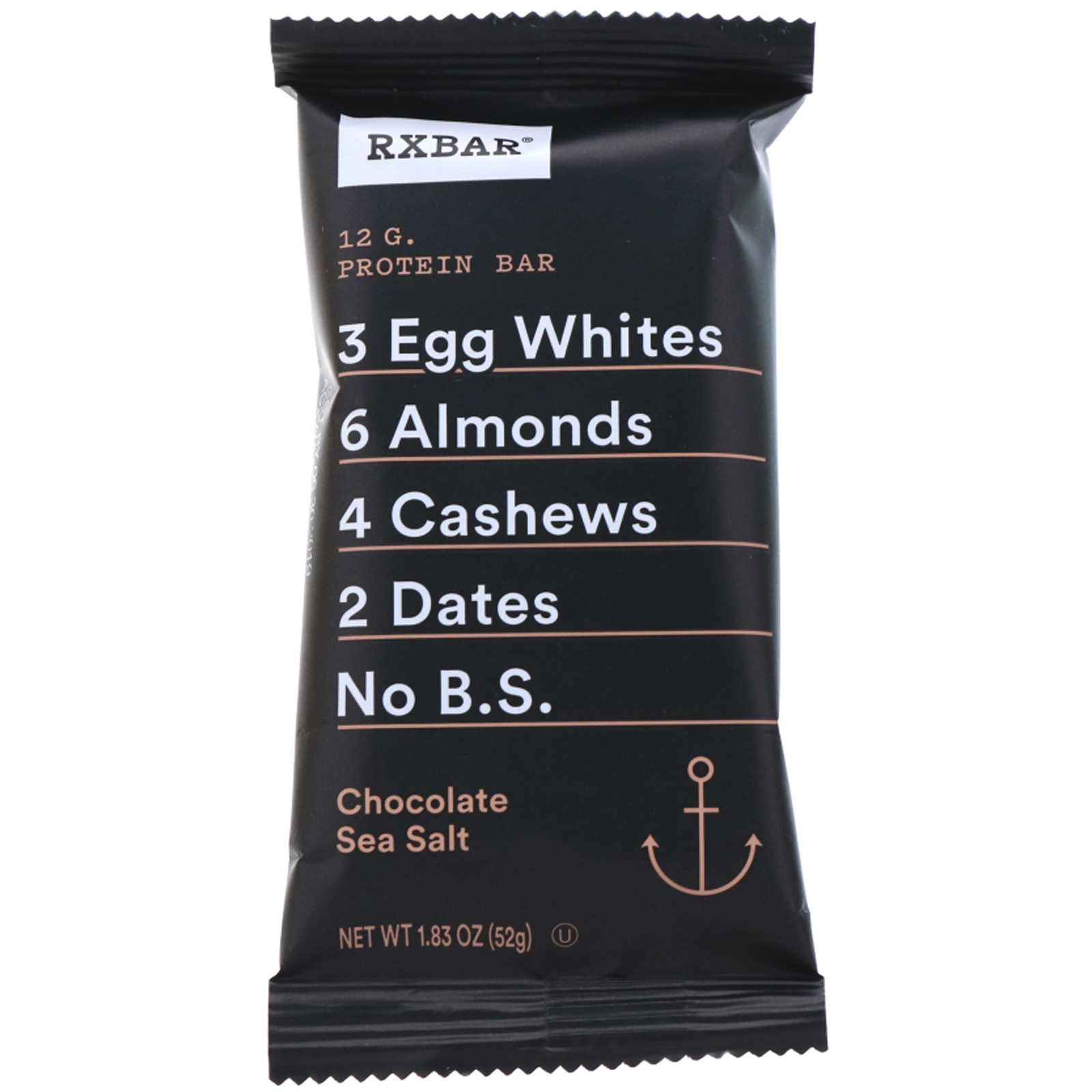 RXBAR, Protein Bar, Chocolate Sea Salt, 12 Bars, 1.83 oz (52 g) Each - Imagem 4