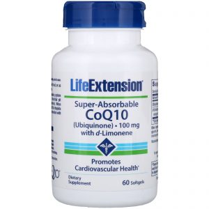 Life Extension, CoQ10 Superabsorvível, 100 mg, 60 Cápsulas Softgel